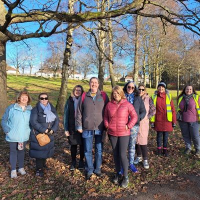 A group of women taking part in a Get Walking Lanarkshire walk