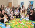 Group of parents and babies at breastfeeding  group