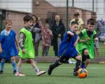 Children playing football