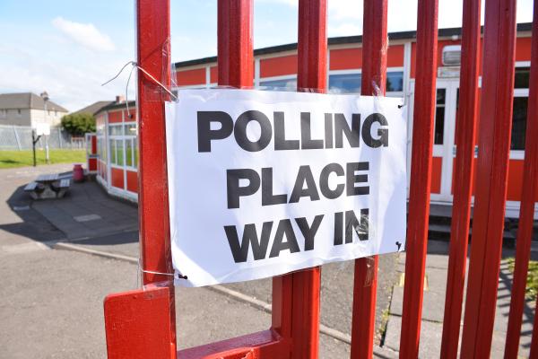 Polling place sign