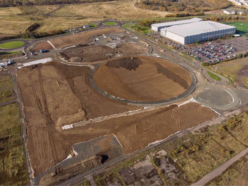 Ravenscraig Park - paths being created