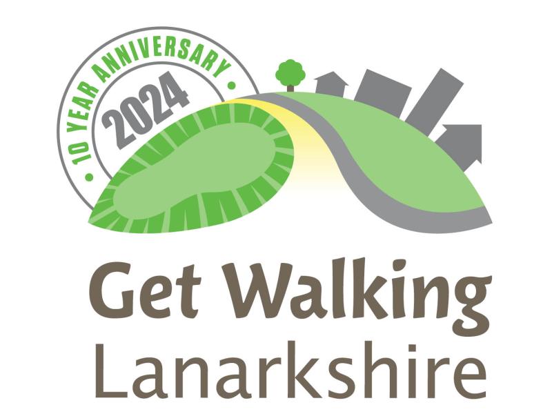 Get Walking Lanarkshire anniversary logo