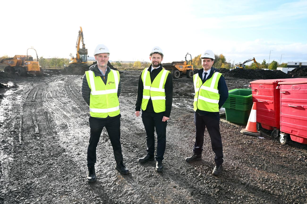 Housing staff at construction site