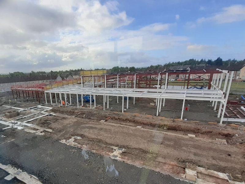 Orbiston Community Hub steel frame progress